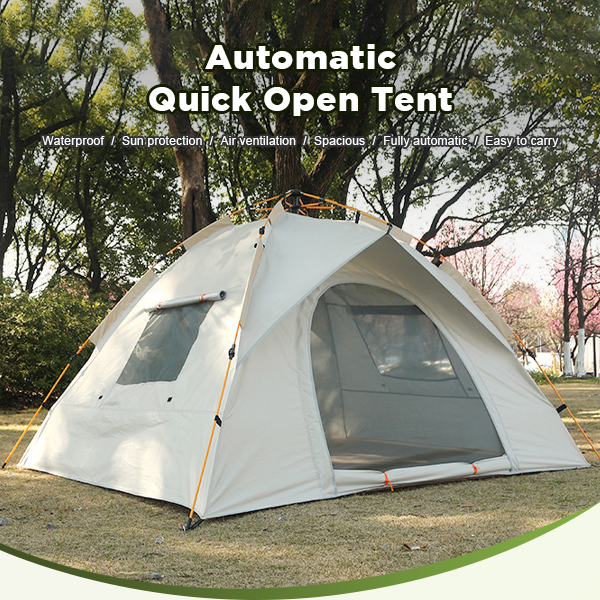 Square Waterproof Camping Outdoor Tents Large Instant Oxford Auto Inflate Tent 4 Person