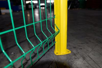 4mm Diamater folha soldada 6 Ft da curvatura da cor de Mesh Panels Pvc Coated Green do fio
