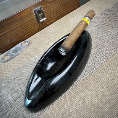 Cenicero de Cigarro Natural de Obsidiana de Hielo Negro Duradero con Material Premium