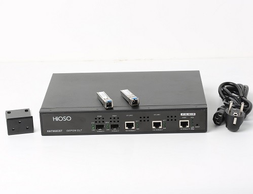 HiOSO HA7302CST Epon Olt 2 Ports 2 Pon Olt With 2 SFP Modules Px+++ Support 1:128 Compatible