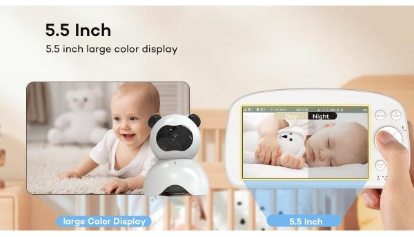 Full HD Baby Monitor with Pan Tilt Night Vision and Two-Way Audio