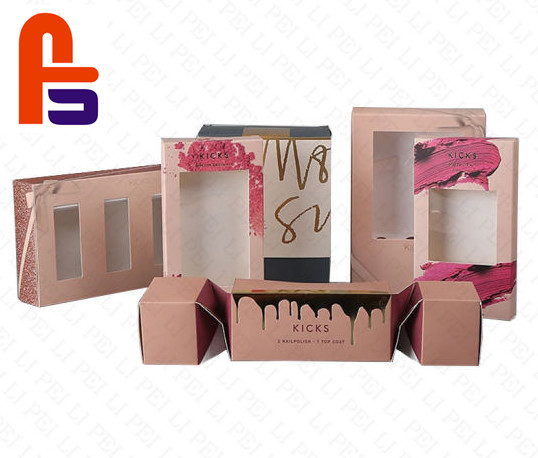 Custom Folding Carboard Gift Boxes Large Capacity With Clear Window And Silk