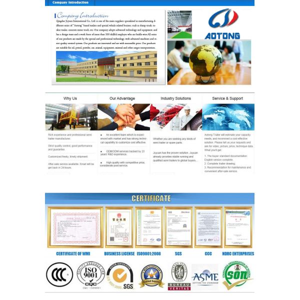 AOTONG 4 оси 100 тонн тяжелый тягач передний груз шея низкая кровать прицеп в Южной Африке