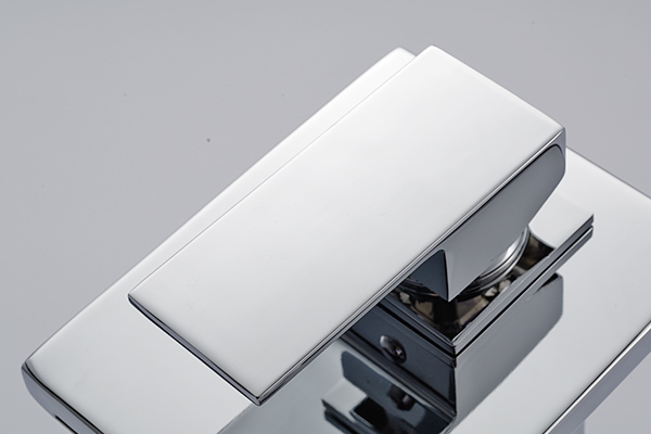 Square Waterfall Spout Contemporary Bathroom Faucets ROVATE Single Zinc Handle