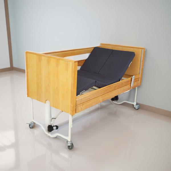 Five Function Solid Wood Sliding Guardrail Nursing Bed for Hospital and Home