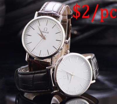 Silver Or Glod Alloy Quartz Watch / Mens Watches Brown Leather Strap