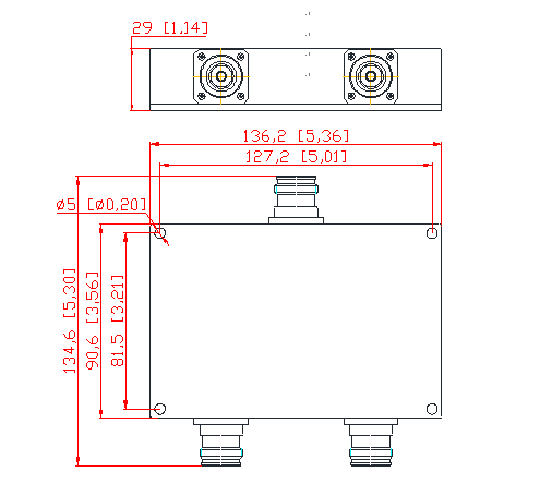 DAS IBS Mini Din женский 138-960MHz широкополосный разделитель питания