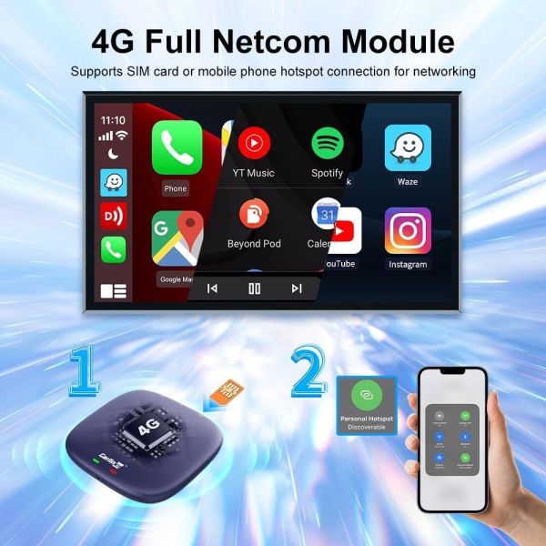 CPC200 Tbox PLUS 4GB 64G 8 Core Android 13 Wireless Adapter Carplay Android Auto Multimedia Smart Ai Box carlink box car play