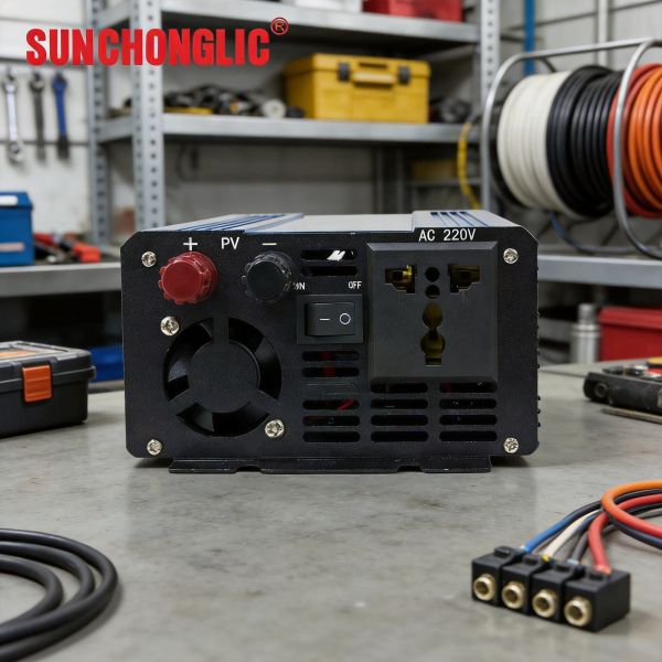 This 2000W MPPT solar charge inverter features a modified sine wave output and converts 12V DC to 220V AC power.