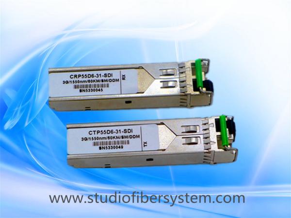 20KM 1260nm~1620nm CWDM 3G SDI Video SFP Optical Transceiver modules supporting pathological