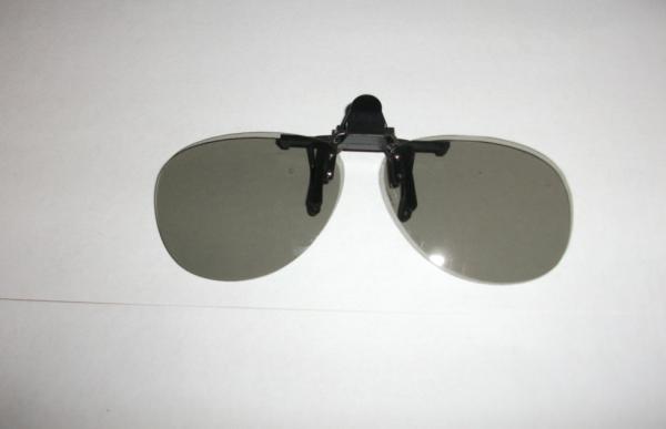 Clip On Plastic Circular Polarized 3D Glasses With Grade A Lenses