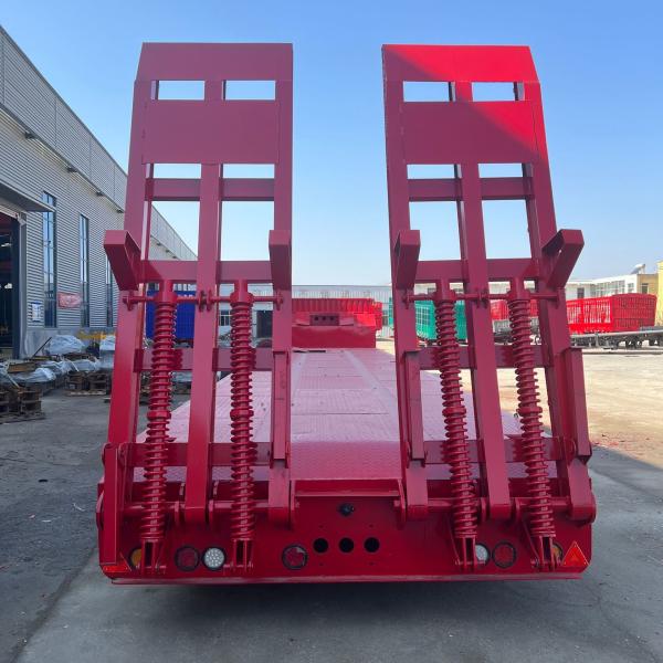 Max Payload 60T Low Bed Semi Trailer For Transporting Heavy Duty Machinery