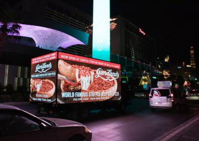 Flexible Mask Mobile Led Sign Trailer , P4.81 Car Led Display Screen 1R1G1B