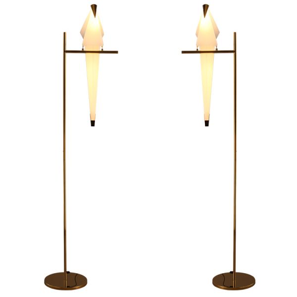 Art Deco Bird Paper Floor lamp Bedroom Studio living room lamp stand origami light(WH-MFL-21)