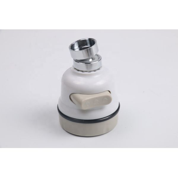 360 Degree Adjustable Rotatable White Swivel Head Kitchen Sink Faucet Nozzle Tap Adapter