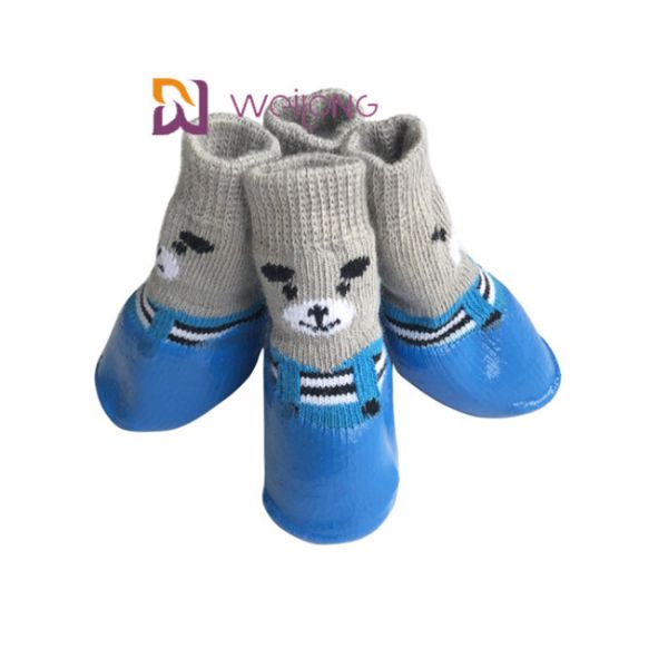 Водоустойчивые носки любимца с ботинком носков собаки выскальзывания резинового единственного Gripper ремней на открытом воздухе анти-