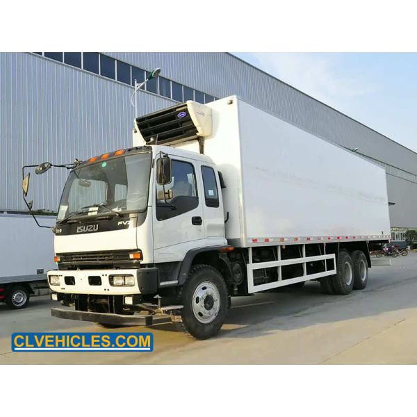 FVZ ISUZU Reefer Truck 6x4 300 Hp 25 Ton Freezing Temperature
