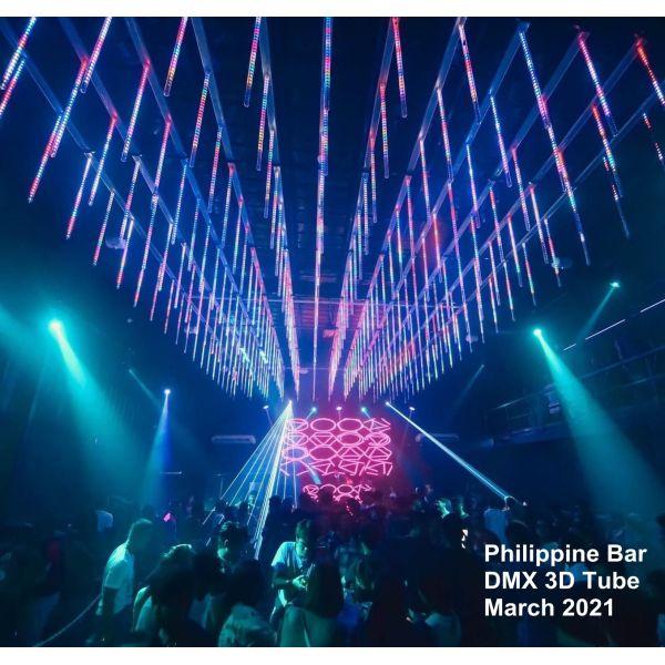 LED 3D Meteor Tube 16 Pixels Vertical Tube Lightings Designed for Stage Projects