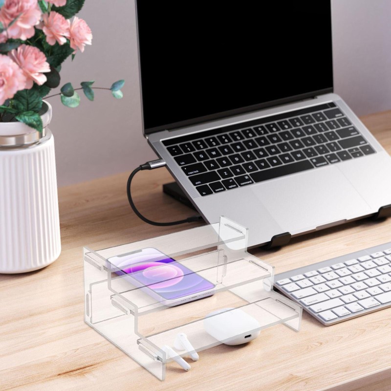 Custom Processing Acrylic Display Stand for Cosmetics Clay Statue Jewelry Three Tier Office Organizer Pop Mart Plastic Boxes
