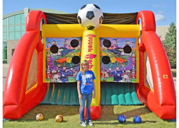 Colorful Inflatable Sports Games Customized Size EN71 Approved 1 Year Warranty
