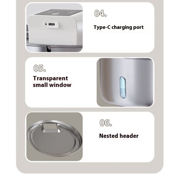 7L Rechargeable Stainless Steel ABS IPX5 Waterproof Pet Water Dispenser Large Capacity Dog Bowl Automatic Water Circulation
