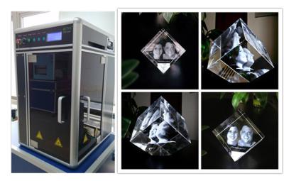 Glass Crystal 3D Laser Engraving Machine , Cost - Effective 3D Laser Engraving System