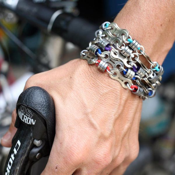 Retro Heavy Stainless Steel Bike Chain Antiqued Worn Look Motorcycle Chain Men Bracelet