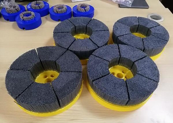 Segment Type CNC Deburring Brushes / Nylon Abrasive Cup Brush For Deburring