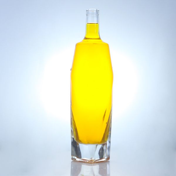 Botellas de licor de vidrio de 750 ml con tapa de aluminio y vidrio de sílex La opción más popular