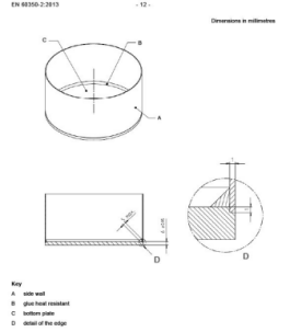 Сосуды теста нержавеющей стали IEC60350-2 AISI430 220mm с алюминиевыми крышками