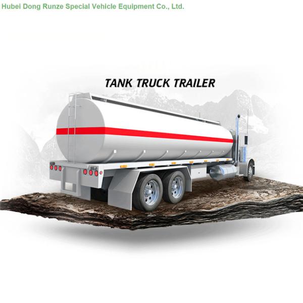 Stainless Steel Fuel Tank Semi Trailer With 30KL - 40K Liter Capacity 2 Axle