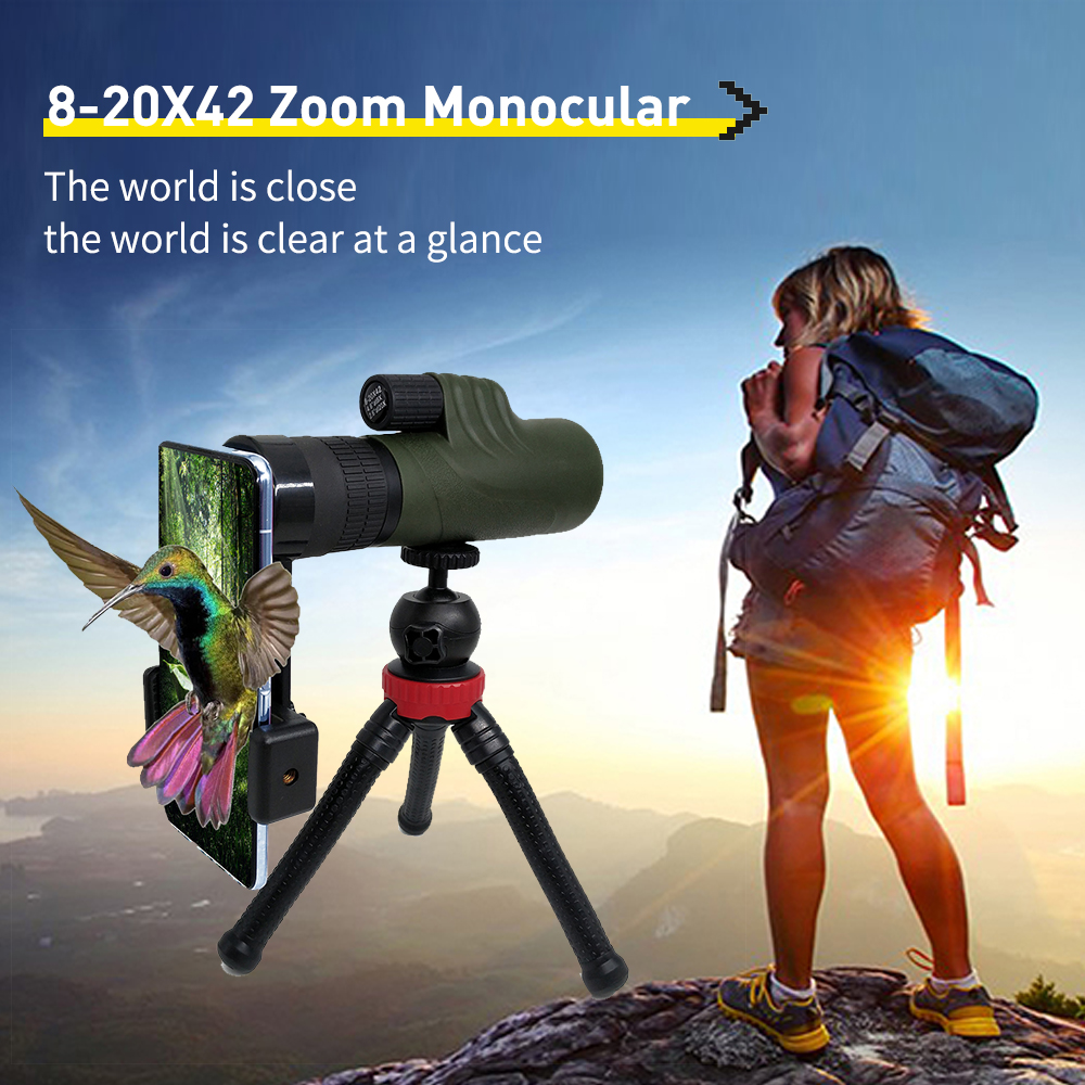 Профессионал телескопа 8-20x42mm супер сигнала перспективы Monocular для туризма