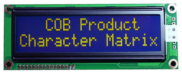 16*2 Character LCD Display Blue Background ODM COB Monochrome LCD Module