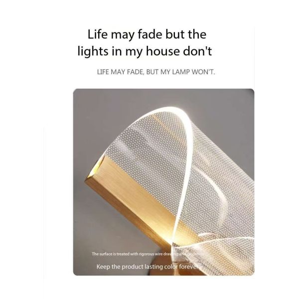 Lampe murale de chevet de lit lampe murale de salon à LED moderne et simple lampe murale acrylique