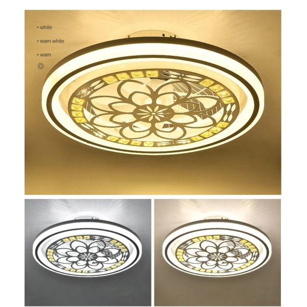 Restaurant Nordic Living Room Bedroom Ceiling Light 220V 110V Led Electric Fan Light (WH-CLL-68)