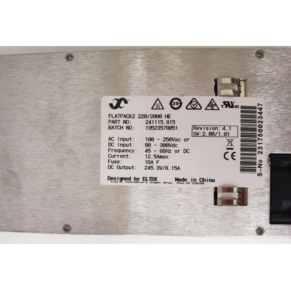 Eltek Rectifier Module Flatpack2 220V/2000W HE 220V 2000W（Part No.: 241115.815）