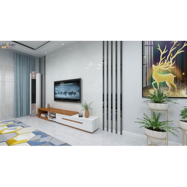 Modern Adjustable Height TV Cabinet with Customized Size and Eco Friendly Material