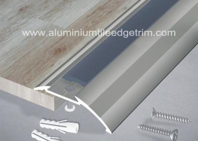 Anti Slip Aluminium Floor Trims Threshold Ramp Edging Profile With PVC Rubber