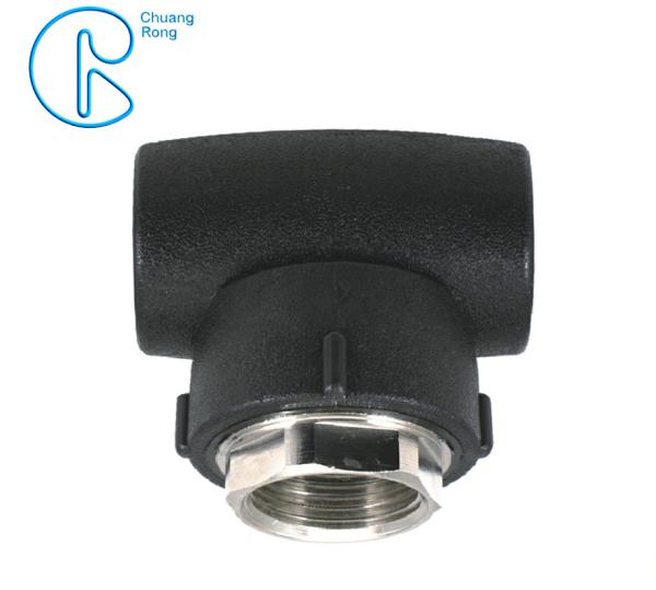 HDPE Socket Fusion Fittings Female Tee PE100 PN16 SDR11 For Industrial Liquids Transportation