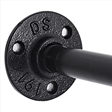 Brackets para estantes de tuberías de hierro negro industriales estándar para la instalación de estantes abiertos DIY