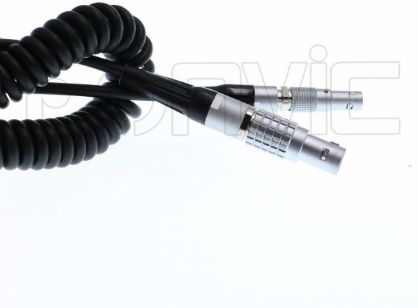 Eonvic 5 PIN Male to 4 PIN Male TIME Code Coiled Cable RED Epic Camera Ambient LOCKIT Box