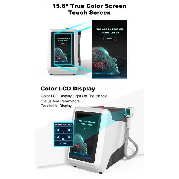 Diode Laser Hair Removal 4 Wavelength 808nm 1064nm 790nn  940nm Permanent Hair Removal By Laser Machine