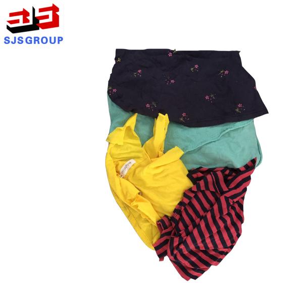 Ready to ship 1kg 10kg 25kg industrial trapo Used T Shirt Rags Cotton Scraps 10kg Bale Industrial Cleaning Wiping Rags