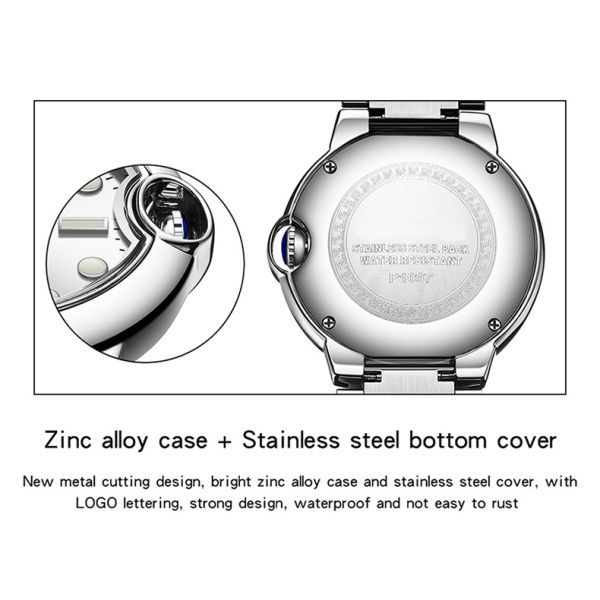 20mm Buckle Couple'S Quartz Wristwatch 10mm Case Unisex
