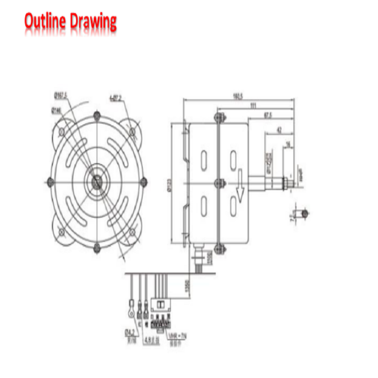 Всеобщий быстрый ход одиночной фазы вентиляторного двигателя воздушного охладителя для системы HVAC воздушного охлаждения