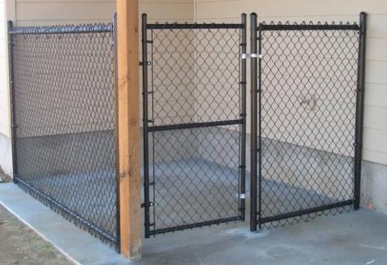 Hot Dip Galvanized Chain Link Dog Cage , Large Animal Kennel Easy Cleaning