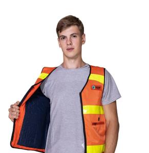 Comprimento regular Moda Laranja Amarelo Manga curta Verão Frio Capa de