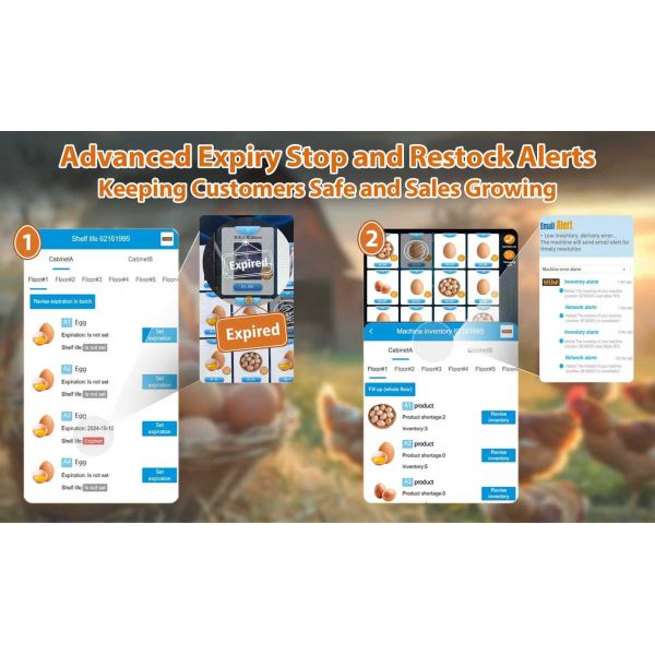 WEIMI Fresh Egg Vending Machine Refrigerated Locker System, 21.5-Inch Touch Screen, and Smart Payment Options