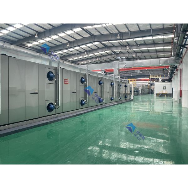 Línea de montaje automatizada de alto rendimiento para producción de películas BOPP 8700mm Ancho 450m/min Velocidad 33000T/Y Producción de salida