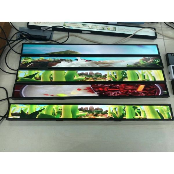 Metal DC 12V 23 Inches Strip 350 Nits Stretched Bar LCD